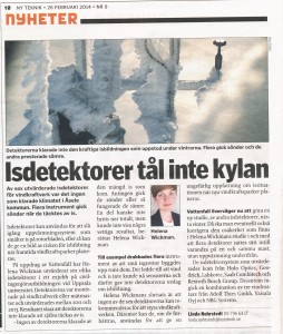 Isdetektorer klarar inte kyla